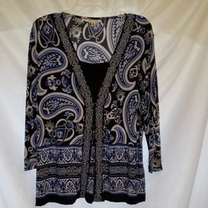 JM Collection Blue, white and black